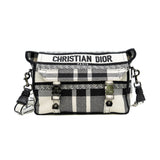 thumbnail small camp messenger bag in fabric black/white 2022