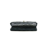 thumbnail 2.55 Reissue Black Aged Calfskin 225 Double Flap Bag Ruthenium Hardware Seri 13 - L'UXE LINK