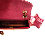thumbnail 24C Mini Pink Metallic Mirror Leather Mini Flap Bag With Star Coin Purse GHW Seri K94NXXXX - L'UXE LINK