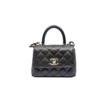 thumbnail 24K mini coco handle with chain in caviar black rghw #NA10XXXX