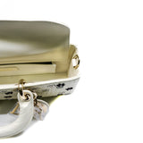 thumbnail D-Joy Bag in white Crocodile with crystal flower PHW