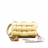 thumbnail PADDED CASSETTE bag medium leather yellow ghw - L'UXE LINK