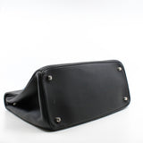 thumbnail Be Dior In Tri-Color Black/Light Blue/Red Leather Flap Bag PHW With Strap - L'UXE LINK