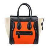 thumbnail micro luggage orange red mix navy beige - L'UXE LINK