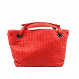 thumbnail Bella Tote Intrecciato Nappa small Leather orange red Gun Metal - L'UXE LINK