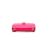 thumbnail serpenti forever crossbody chain bag in leather hot pink/white ghw