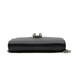 thumbnail dionysus wallet on chain leather in black PHW with crystal