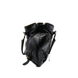 thumbnail tote in leather black - L'UXE LINK