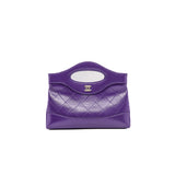 thumbnail mini 31 clutch in purple shining calfskin LGHW