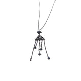 thumbnail Extra Long Pewter Celestial Astrology Lariat Necklace - L'UXE LINK