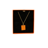 thumbnail As De Coeur Pendant Necklace Gold Swift Leather GHW - L'UXE LINK