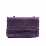 thumbnail shoulder flap bag leather purple - L'UXE LINK