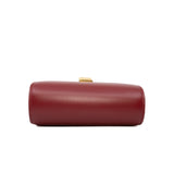 thumbnail Small Classic bag in Box Calfskin Red Ghw with Strap - L'UXE LINK