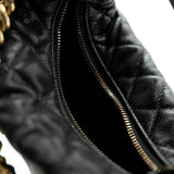 thumbnail half moon hobo bag in black caviar ghw #AU02XXXX