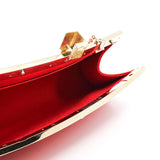 thumbnail cl clutch bag red silk ghw - L'UXE LINK