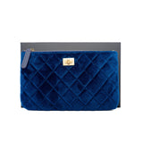 thumbnail Reissue 2.55 Small O-Case Pouch Velvet Blue Ghw Seri 29 - L'UXE LINK