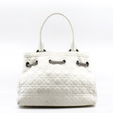 thumbnail White Cannage Leather Chri Chri Tote Bag PHW - L'UXE LINK