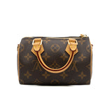 thumbnail Nano Speedy Handbag In Monogram Canvas GHW With Strap - L'UXE LINK