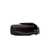 thumbnail College Medium In Quilted Calfskin Leather Dark Grey Silver - L'UXE LINK