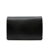 thumbnail dionysus wallet on chain leather in black PHW with crystal