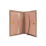 thumbnail short wallet in beige leather - L'UXE LINK