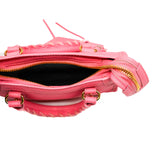 thumbnail Nano Classic City Pink Calfskin Handbag GHW With Strap - L'UXE LINK