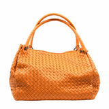 thumbnail Intrecciato Shoulder Bag Woven Leather yellow Gun Metal - L'UXE LINK