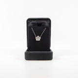 thumbnail flower pandent pt950 necklace diamonds - L'UXE LINK