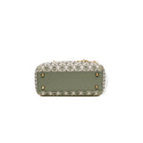 thumbnail mini lady with crystal embroidery in suede grey/lambskin grey ghw 2020