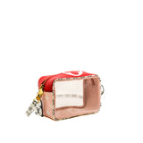 thumbnail Red Monogram Giant Canvas PVC Beach Pouch GHW - L'UXE LINK