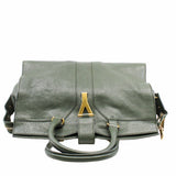 thumbnail Chyc Cabas Tote Medium green Leather Aged Gold - L'UXE LINK
