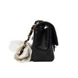 thumbnail Mini Egyptian Amulet Rectangular Black Lambskin Flap Bag GHW Seri 27
