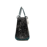 thumbnail medium lady limited art with crystal buckle in lambskin dark green so black hw 2024
