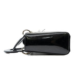 thumbnail Mini Lady Dior Handbag Patent Leather Black PHW With Strap 2015 - L'UXE LINK