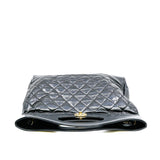 thumbnail Medium 31 Black Shiny Quilted Calfskin Shopping Bag GHW Seri 28 - L'UXE LINK