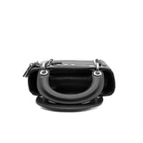 thumbnail Limited Mini Lady With Crystal And Stud In Lambskin Black PHW 2016 - L'UXE LINK