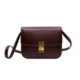 thumbnail Medium Classic Box Bag In Calfskin Burgundy GHW - L'UXE LINK