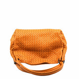 thumbnail Intrecciato Shoulder Bag Woven Leather yellow Gun Metal - L'UXE LINK