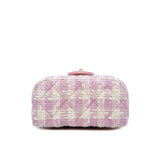 thumbnail vanity box with top handle in twist pink/white ghw #X4H0 - L'UXE LINK