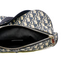 thumbnail saddle bag with strap in Black Dior Oblique Jacquard fabric