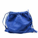 thumbnail Drawstring Tassel Tote Intrecciato Nappa leather blue - L'UXE LINK