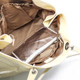 thumbnail Diorissimo In White Canvas/Patent Leather Trimmed Tote Bag PHW - L'UXE LINK