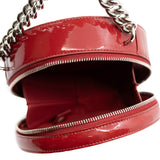 thumbnail Red Patent Leather Round As Earth Evening Handbag With Chain PHW Seri 26 - L'UXE LINK