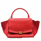 thumbnail trapeze bag medium leather red ghw - L'UXE LINK
