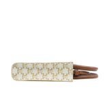thumbnail Mini Vertical Cabas In Triomphe Canvas And Calfskin White/Brown GHW - L'UXE LINK