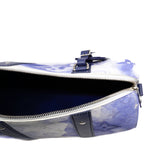 thumbnail City Keepall Monogram Watercolor Blue Canvas Phw 2021 with Strap