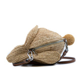 thumbnail rabbit crossbody bag in weaving phw - L'UXE LINK