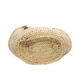 thumbnail large Square Basket Raffia/Calfskin White SHW