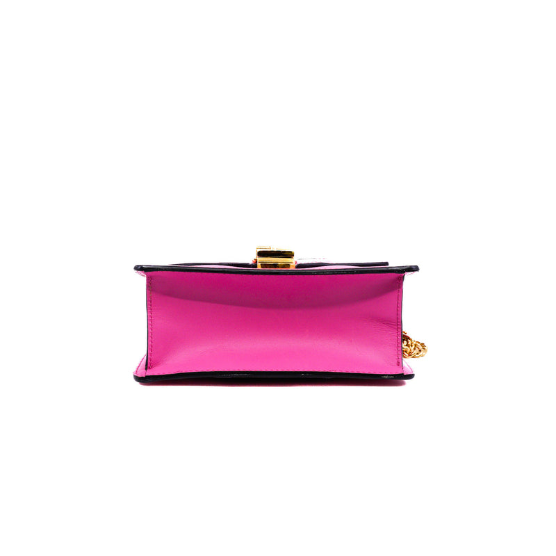 Mini Slyvie In Leather Hot Pink GHW with Strap