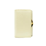 thumbnail compact wallet in patent white ghw 2007 - L'UXE LINK